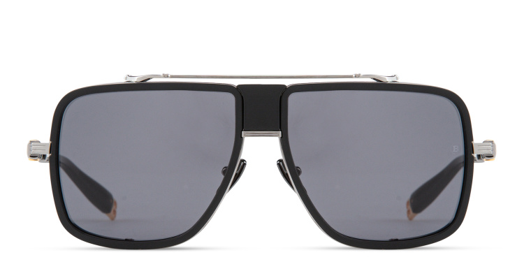 Shop BALMAIN O.R. Unisex Aviator Sunglasses in Silver online.