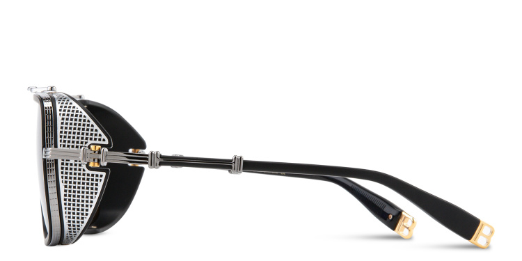 Shop BALMAIN O.R. Unisex Aviator Sunglasses in Silver online.