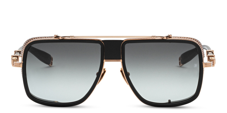 Shop BALMAIN O.R. Unisex Aviator Sunglasses in Black online.