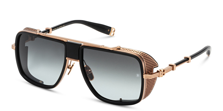 Shop BALMAIN O.R. Unisex Aviator Sunglasses in Black online.