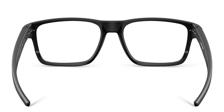 Shop Oakley Port Bow Rectangle Eyeglasses in Black online.
