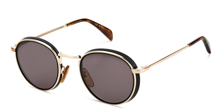 Shop DAVID BECKHAM Panthos Sunglasses in Gold online.