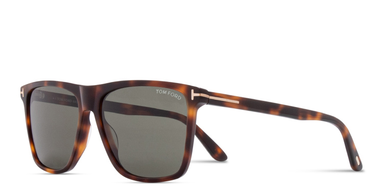 Shop TOM FORD Fletcher Square Sunglasses in Havana online.
