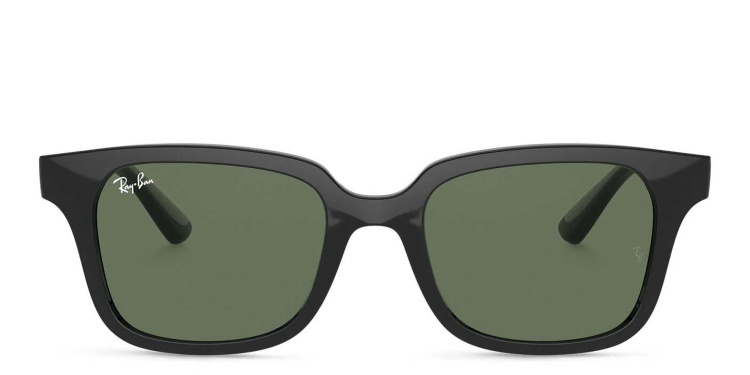Shop Ray-Ban Junior Kids Square Sunglasses in Black online.