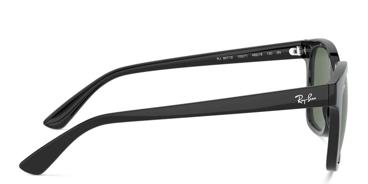 Shop Ray-Ban Junior Kids Square Sunglasses in Black online.