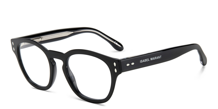 Shop ISABEL MARANT Round Eyeglasses in Black online.