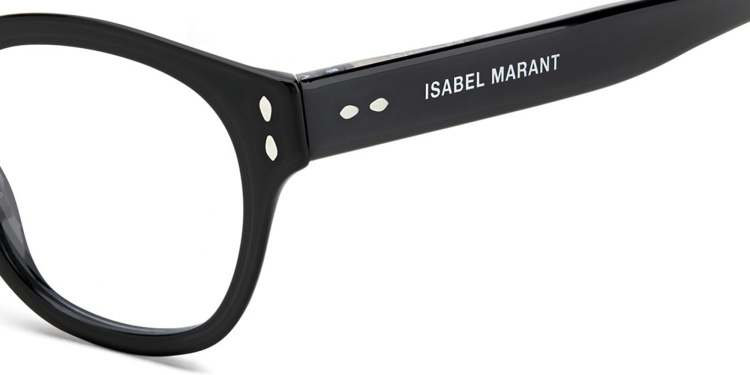 Shop ISABEL MARANT Round Eyeglasses in Black online.