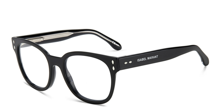 Shop ISABEL MARANT Round Eyeglasses in Black online.
