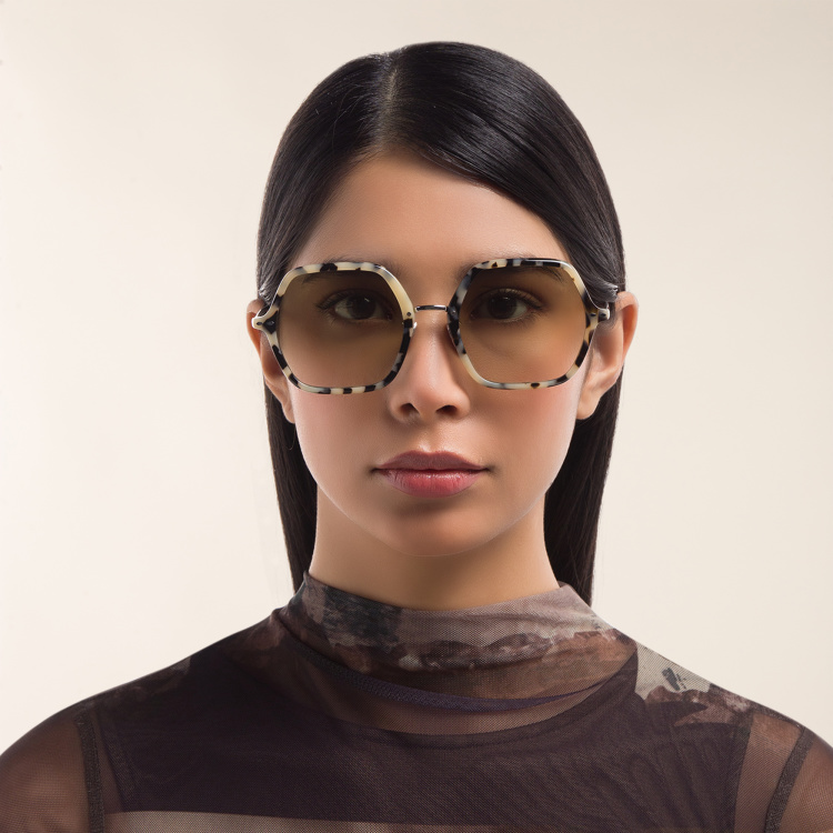 Shop ISABEL MARANT Irregular Sunglasses in Havana online.