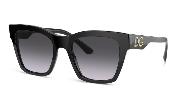 Shop Dolce & Gabbana Square Sunglasses in Black online.