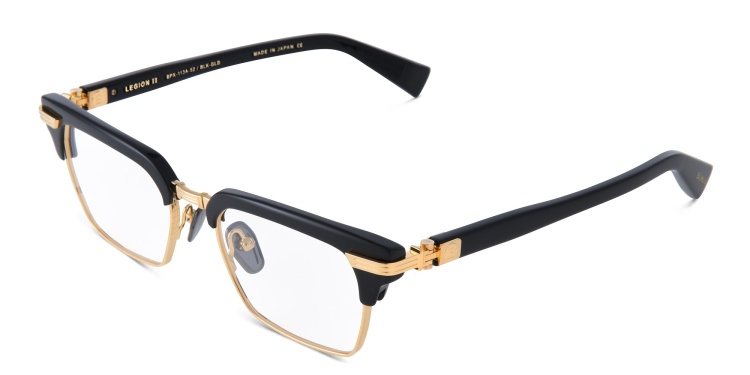 Shop BALMAIN Legion II Unisex Square Eyeglasses in Gold online.