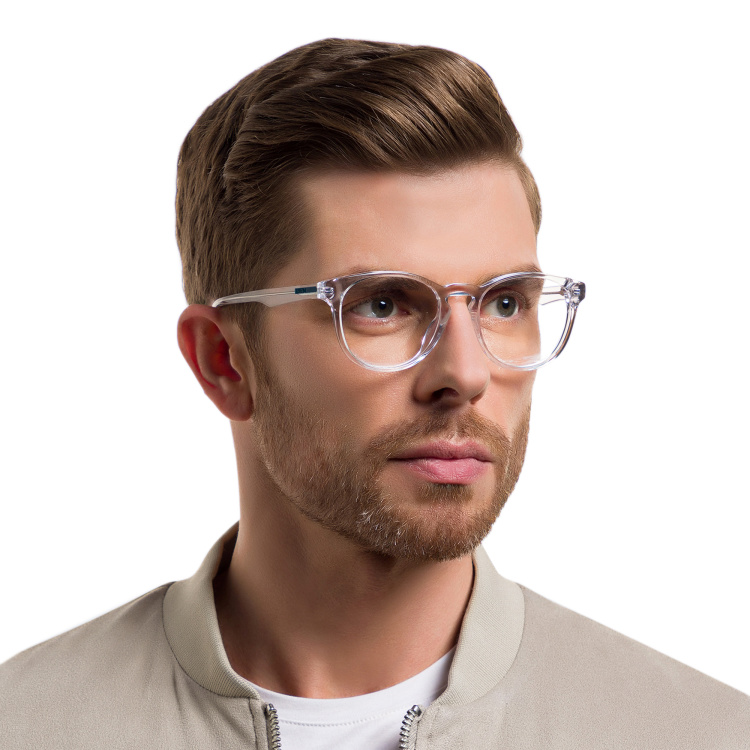Shop EYE'M Round Eyeglasses in Clear online.