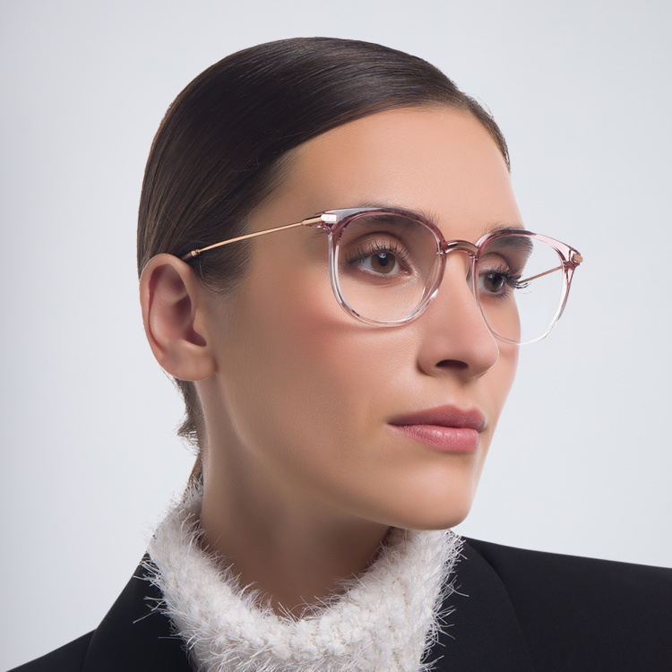 Shop Dolce & Gabbana Panthos Eyeglasses in Clear online.