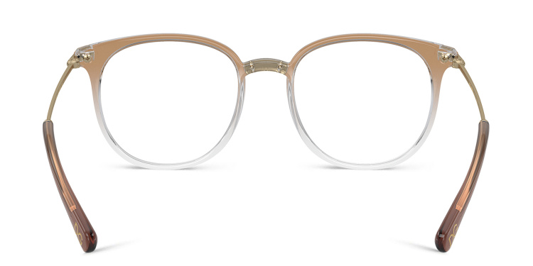 Shop Dolce & Gabbana Logo Panthos Eyeglasses in Beige online.