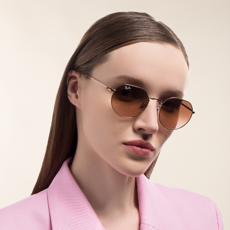 تسوق نظارة شمسية "جاك" بإطار غير منتظم للجنسين راي بان بلون نحاسي أونلاين.