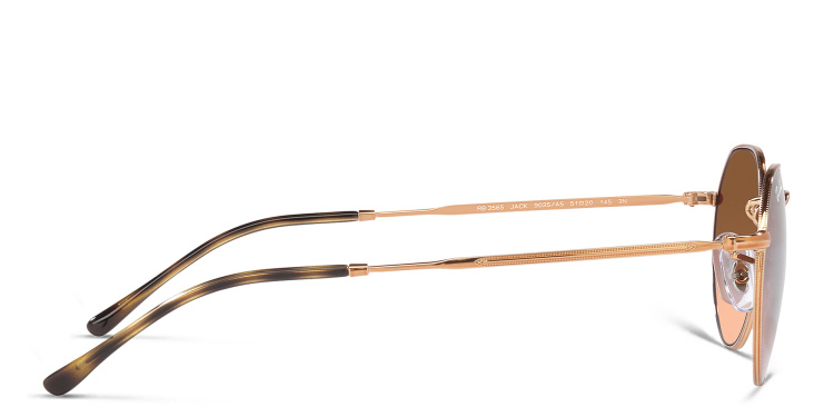تسوق نظارة شمسية "جاك" بإطار غير منتظم للجنسين راي بان بلون نحاسي أونلاين.