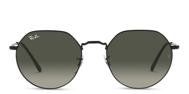 تسوق نظارة شمسية "جاك" بإطار غير منتظم للجنسين راي بان بلون أسود أونلاين.