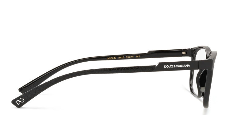 تسوق نظارة طبية مستطيلة كبيرة دولتشي آند غابانا بلون أسود أونلاين.
