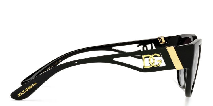 Shop Dolce & Gabbana Cat Eye Sunglasses in Black online.