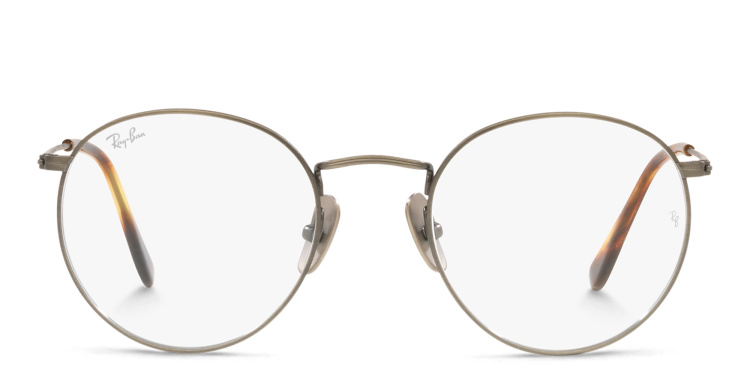 Shop Ray-Ban Unisex Round Eyeglasses in Gunmetal online.