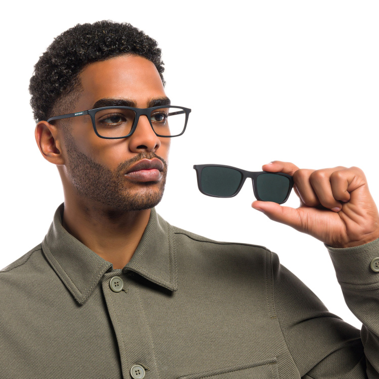 تسوق نظارة طبية مستطيلة امبوريو أرماني بلون أسود أونلاين.