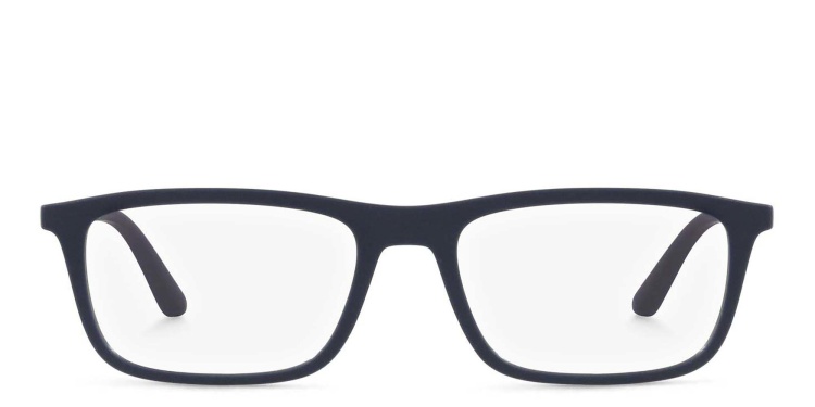 تسوق نظارة طبية بإطار مستطيل واسع امبوريو أرماني بلون أزرق أونلاين.
