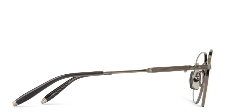 Shop AKONI Pioneer Unisex Round Eyeglasses in Silver online.