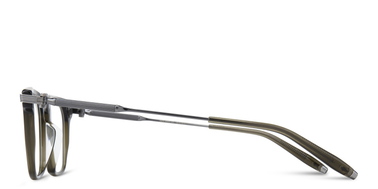 Shop AKONI Unisex Square Eyeglasses in Green online.