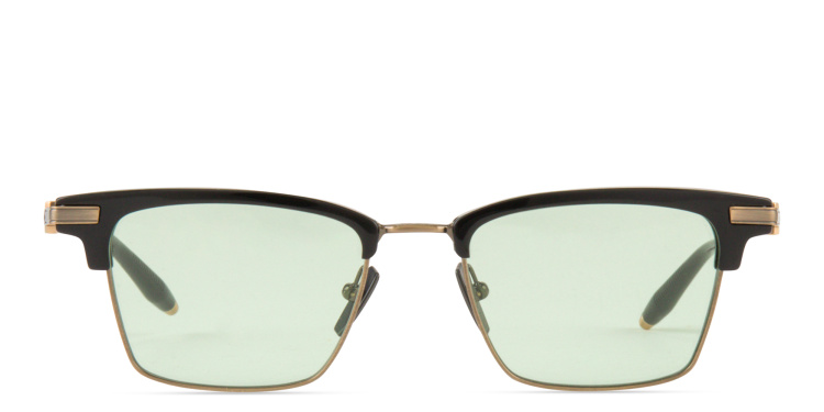 Shop AKONI Galileo Unisex Rectangle Eyeglasses in Black online.