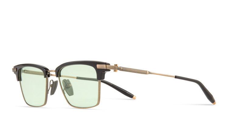 Shop AKONI Galileo Unisex Rectangle Eyeglasses in Black online.