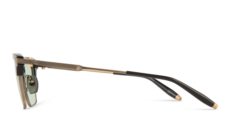 Shop AKONI Galileo Unisex Rectangle Eyeglasses in Black online.