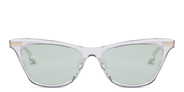 Shop AKONI Iris Cat Eye Eyeglasses in Clear online.