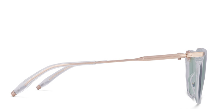 Shop AKONI Iris Cat Eye Eyeglasses in Clear online.