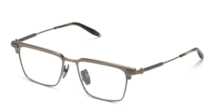 Shop AKONI Genesis Rectangle Eyeglasses in Gold online.
