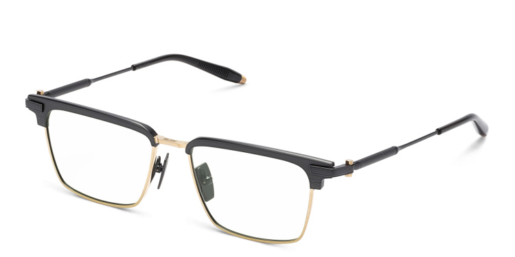 Shop AKONI Genesis Rectangle Eyeglasses in Black online.
