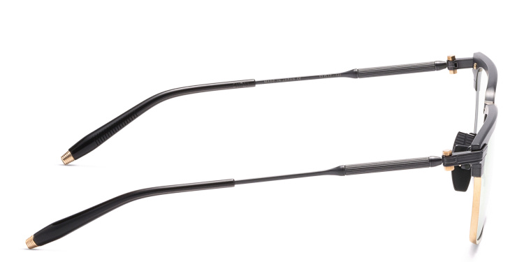 Shop AKONI Genesis Rectangle Eyeglasses in Black online.