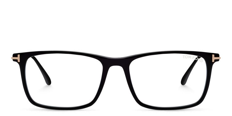 Shop TOM FORD Rectangle Eyeglasses in Black online.