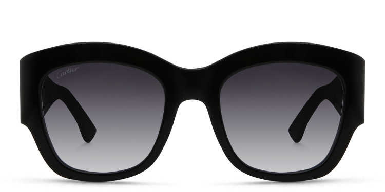Shop Cartier Signature 'C'de Cartier Cat-Eye Sunglasses in Black online.