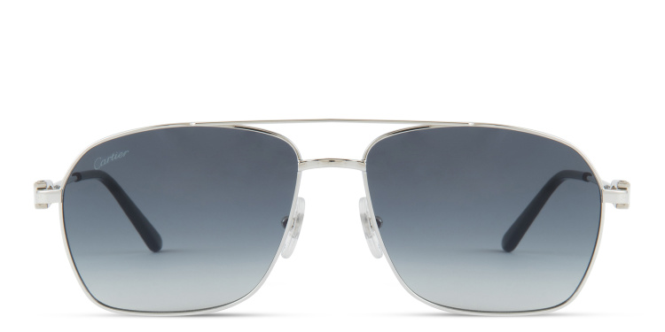 تسوق نظارات شمسية سينياتور سي دو كارتييه طراز بايلوت كارتييه بلون فضي أونلاين.