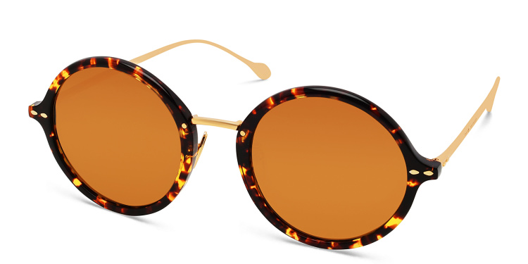 Shop ISABEL MARANT Round Sunglasses in Havana online.