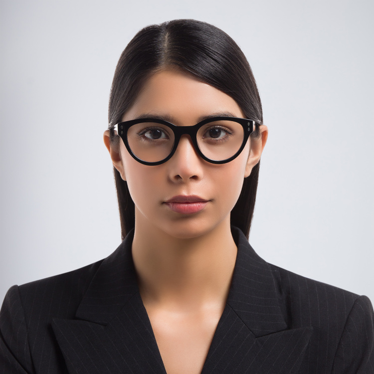 Shop ISABEL MARANT Cat Eye Eyeglasses in Black online.