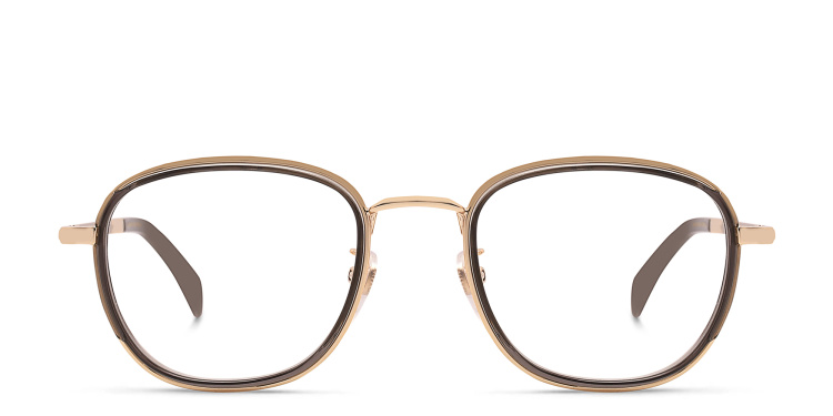 تسوق نظارة طبية بإطار مربع ديفيد بيكهام بلون ذهبي أونلاين.