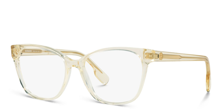 Shop BURBERRY Square Eyeglasses in Yellow online.