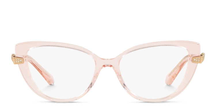 Shop BVLGARI Cat-Eye Eyeglasses in Pink online.