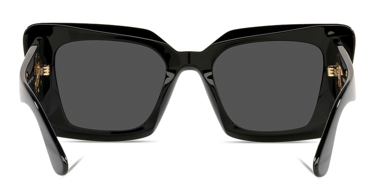 Shop BURBERRY Square Sunglasses in Black online.