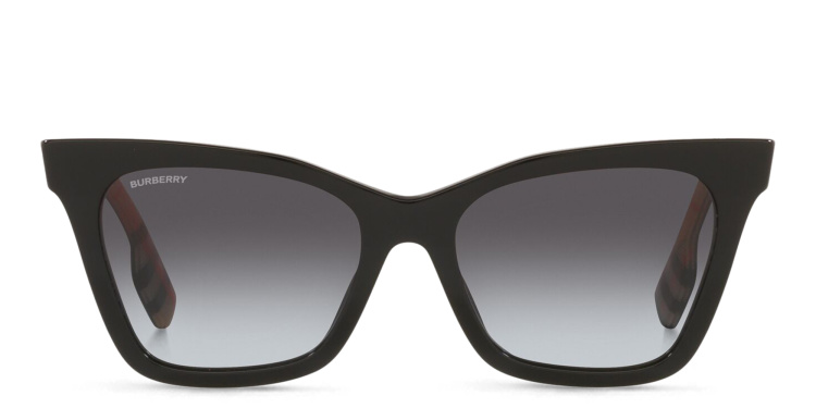 تسوق نظارة شمسية بإطار غير منتظم بربري بلون أسود أونلاين.