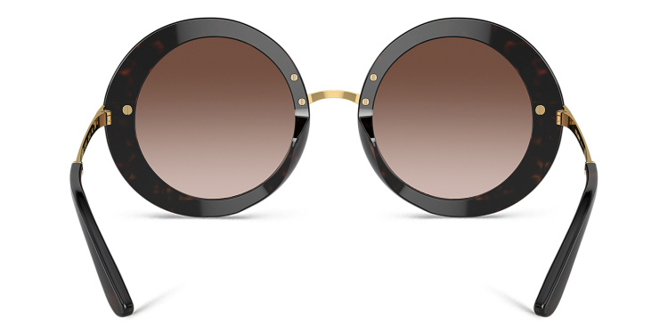 تسوق نظارات شمسية دائرية كبيرة دولتشي آند غابانا بلون مموه أونلاين.