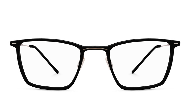 Shop MONOGRAM Rectangle Eyeglasses in Black online.