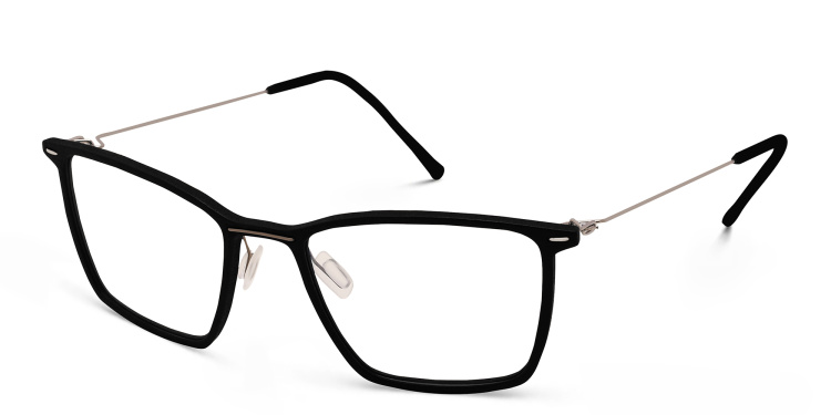 Shop MONOGRAM Rectangle Eyeglasses in Black online.