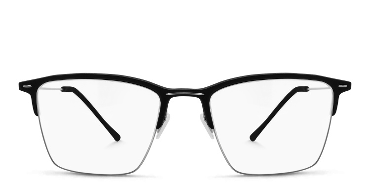 Shop MONOGRAM Half Rim Square Eyeglasses in Blue online.